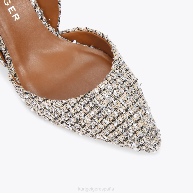Kurt Geiger mujer bono de londres 90 2LPR421 | calzados combinación de plata